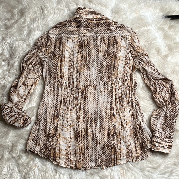 Lucky Brand Print Button Down Collared Long Sleeve Shirt Size Medium - Picture 10 of 10